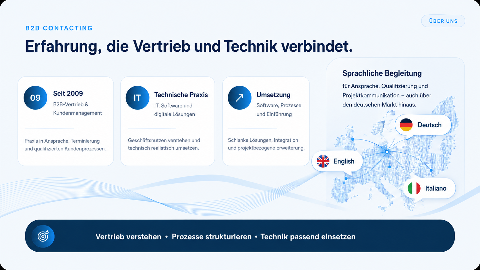 Erfahrung, die Vertrieb und Technik verbindet.